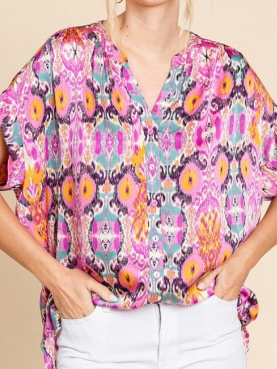 JODIFL Tops - JODIFL FRONT BUTTON BLOUSE